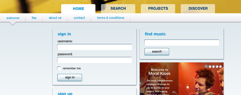 Music Purchase prototype